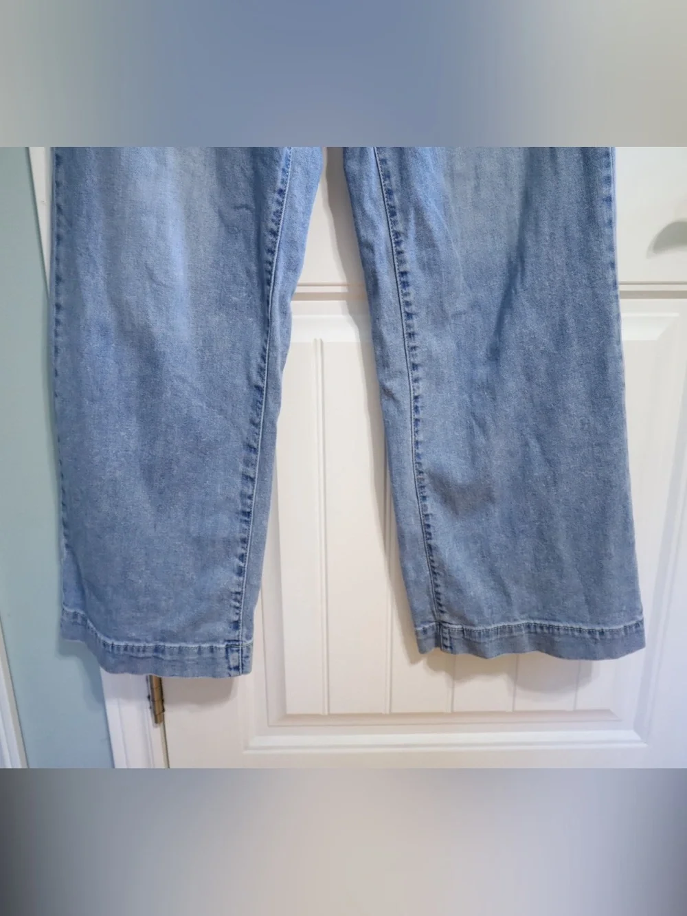OAT New York Comfort Weave Denim Wide Leg Jeans Light Wash Size 10/30 - Picture 3 of 12